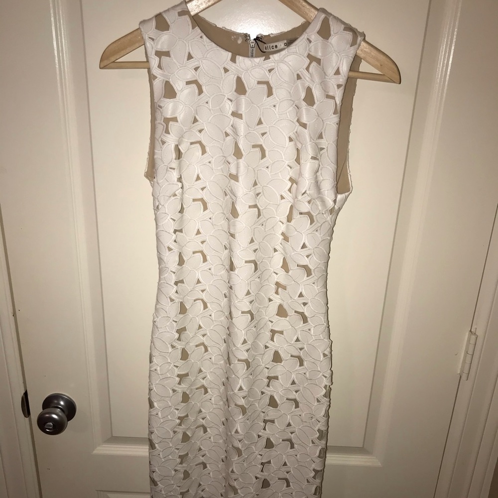 Laser cutout Alice & Olivia dress.